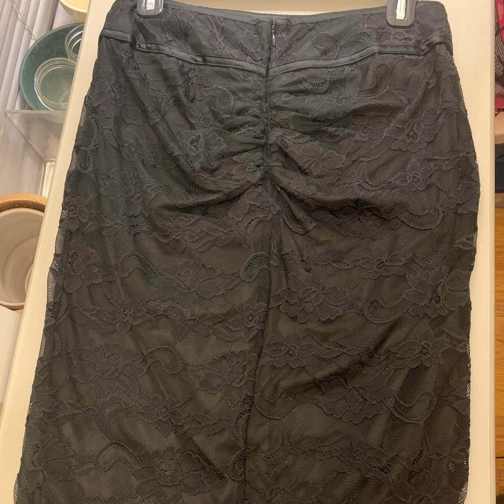 Bebe - Black Lace Pencil Skirt